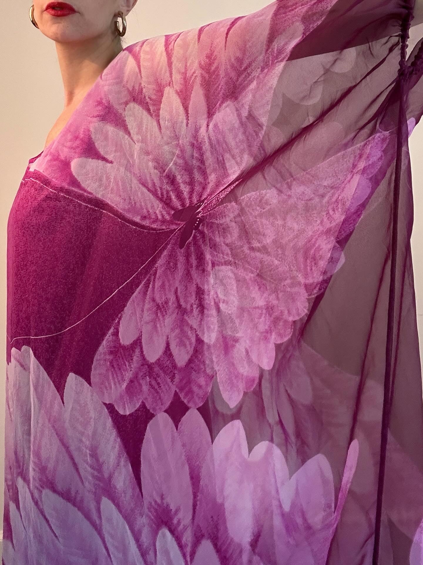 60s Donald Brooks for Lane Bryant Mariposa Kaftan