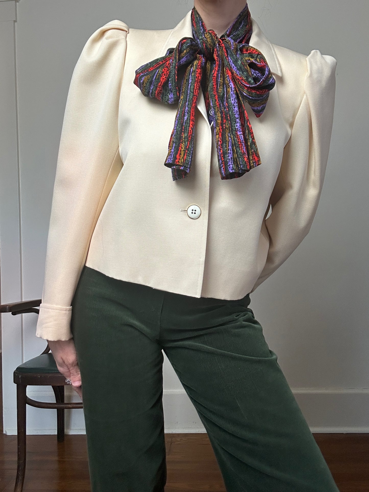 Yves Saint Laurent Rive Gauche Cream Bolero Jacket