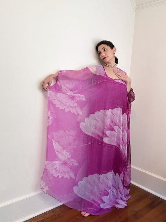 60s Donald Brooks for Lane Bryant Mariposa Kaftan