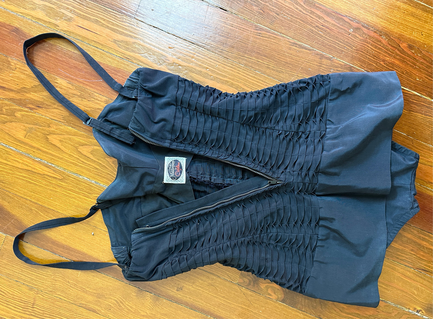 1950s Catalina Ruched Swimsuit with Rhinestone Seagull Pins