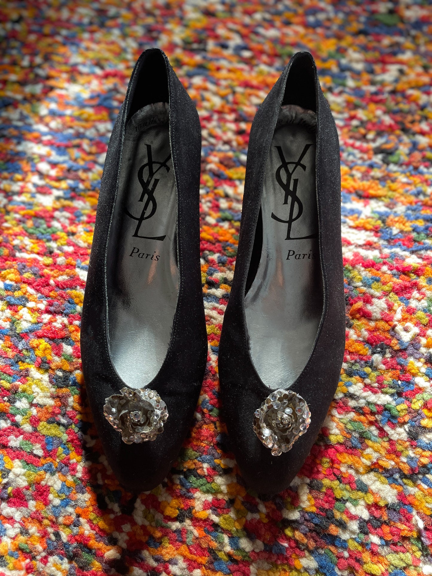 1970s YSL Satin Ballet Flats