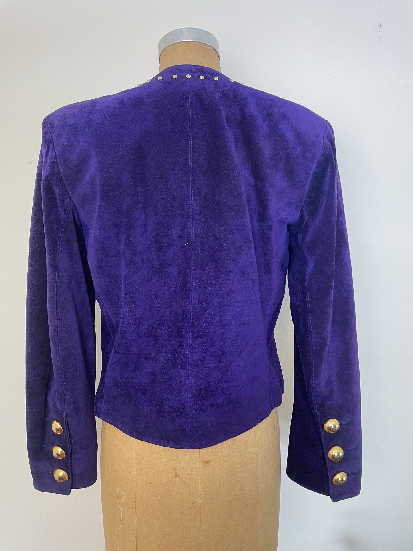 F/W 89-90 Yves Saint Laurent Rive Gauche Suede Studded Jacket