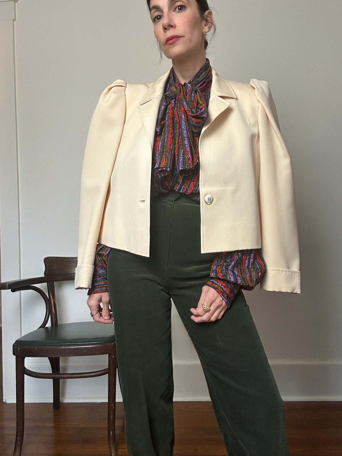 Yves Saint Laurent Rive Gauche Cream Bolero Jacket