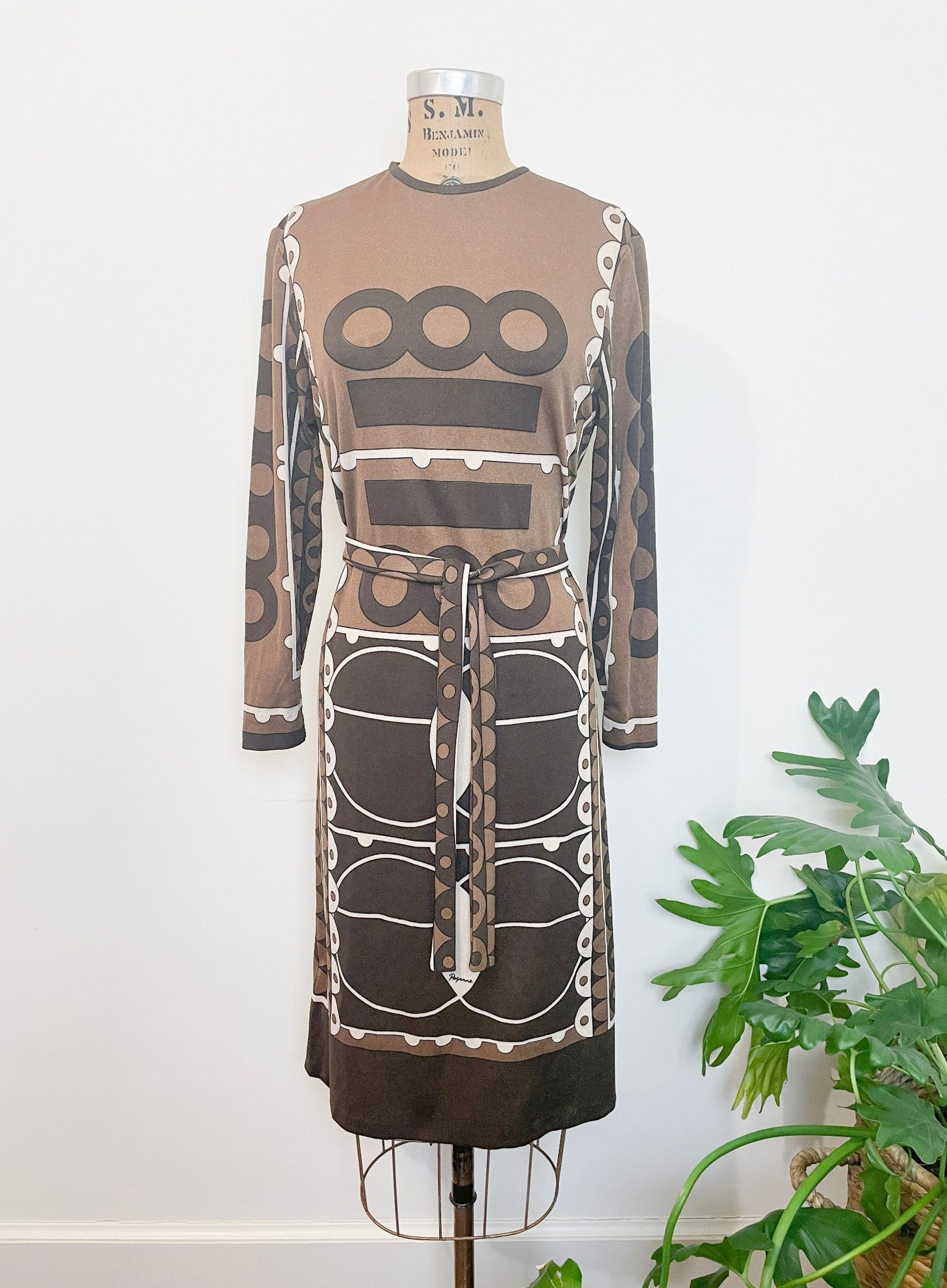 1960s Paganne by Gene Berk Mod Jersey Dress