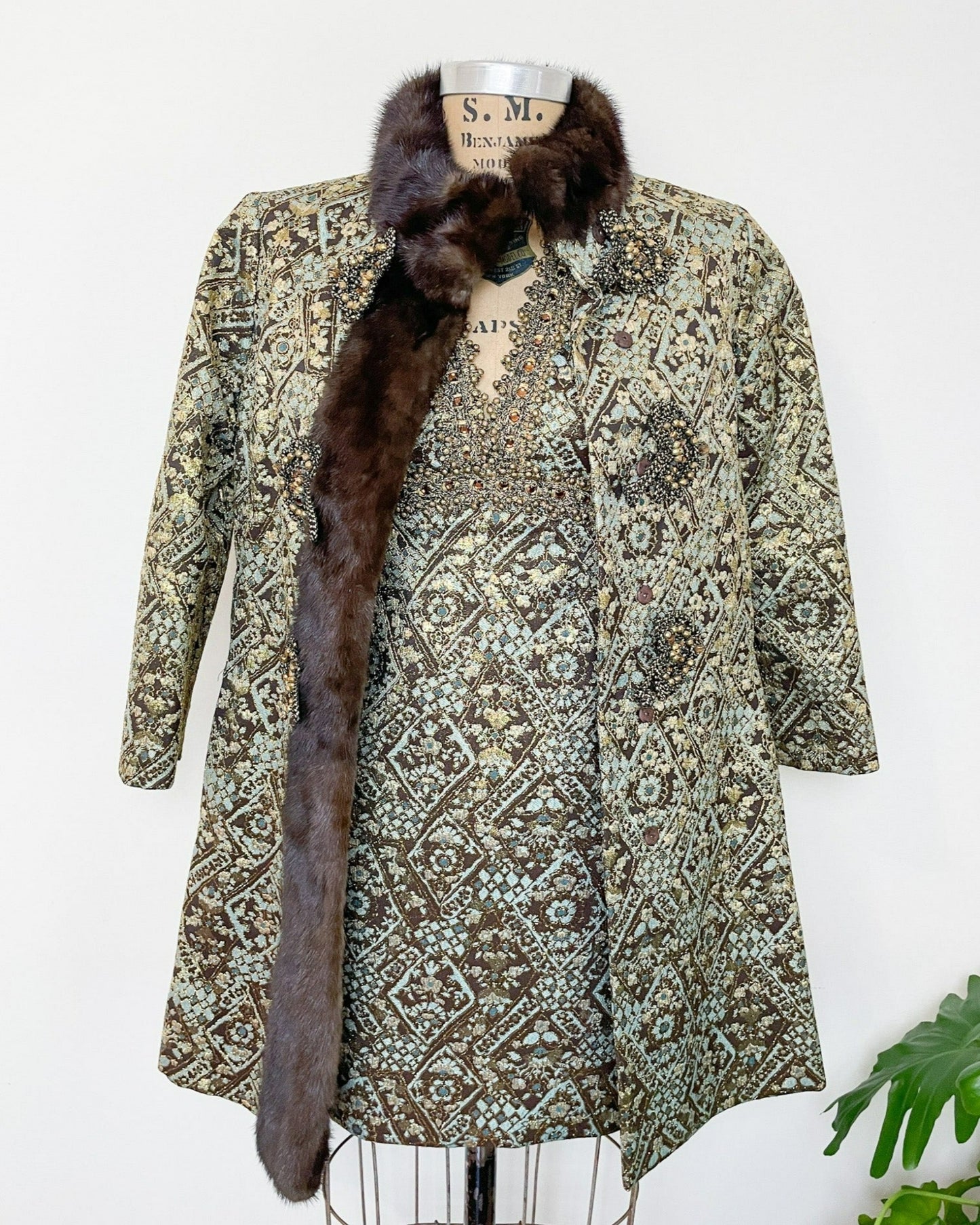 Modern Leopard Brocade Dress