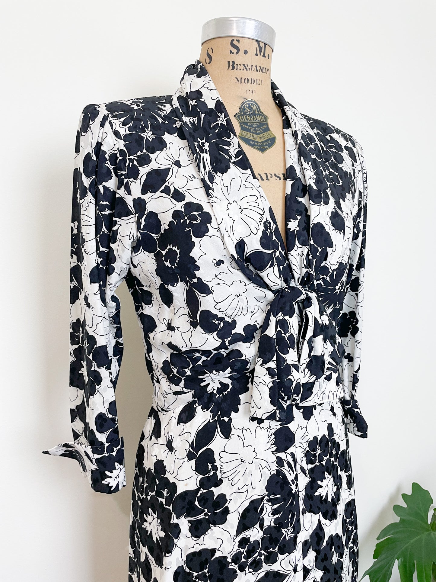 F/W 1986 YSL Rive Gauche Silk Floral Dress