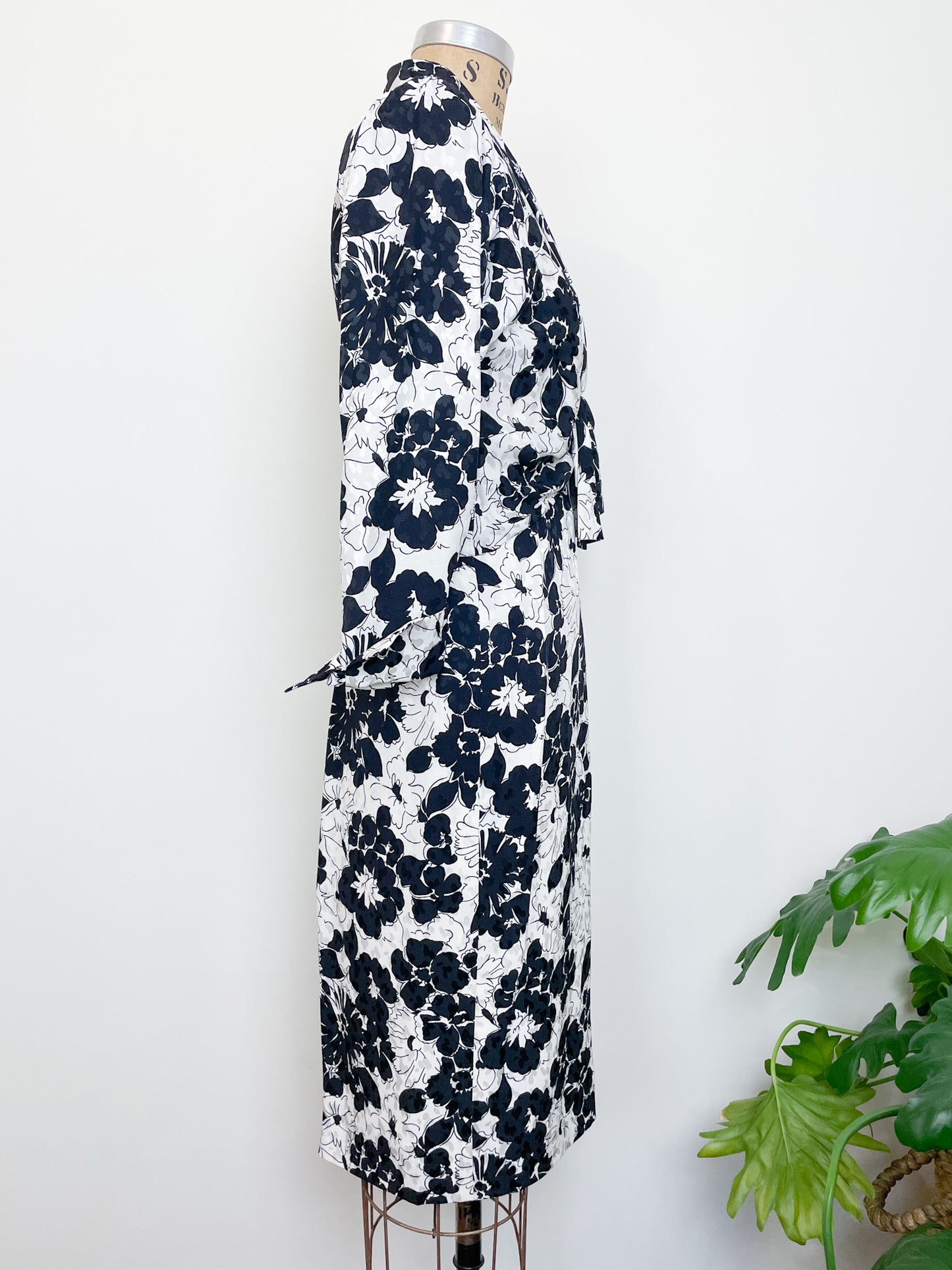 F/W 1986 YSL Rive Gauche Silk Floral Dress