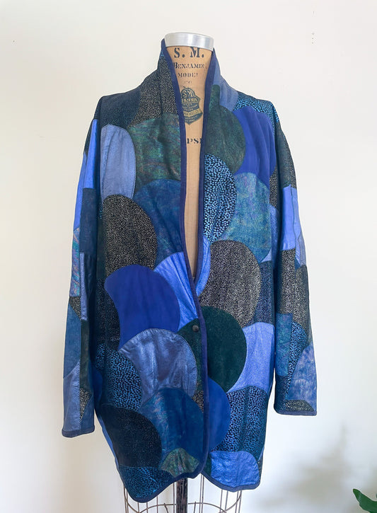 1980s Roberto Cavalli Leather Patchwork Jacket